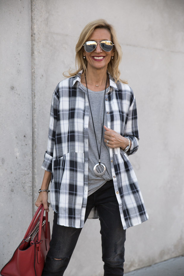 Plaid Shirt For women is a great 2017 fall on trend piece
