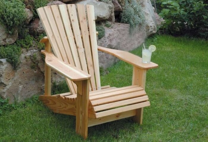 Как сделать дизайнерское деревянное кресло для дачи своими руками Как сделать дизайнерское деревянное кресло для дачи своими руками кресло Адирондак