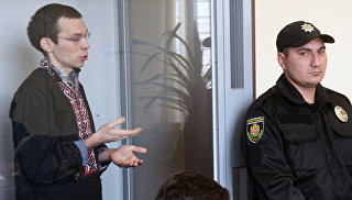 Журналист Василий Муравицкий в Королёвском районном суде в Житомире. 24 октября 2017