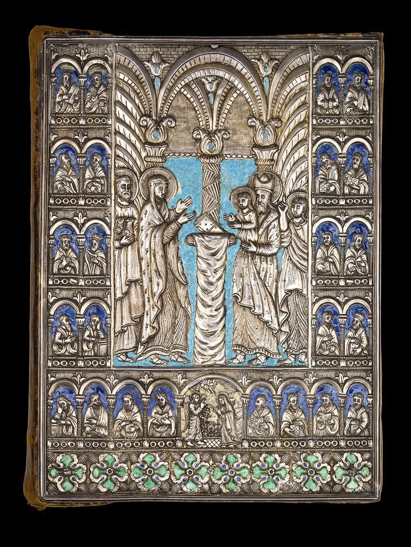 Серебро, эмаль, Евангелие, 1700 драгоценности, книги, обложки, рукописи, средневековье