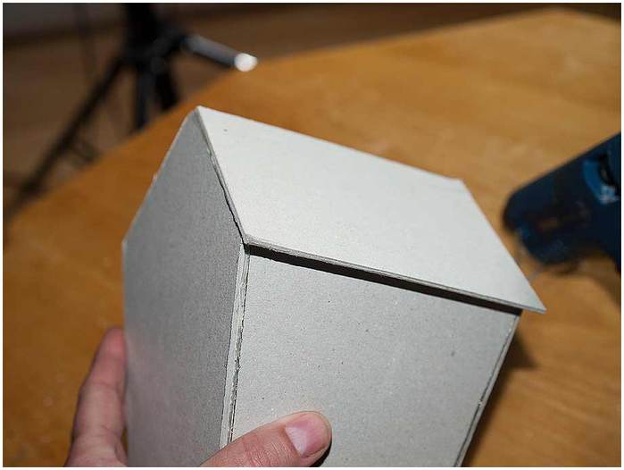 Handmade из картона — домик для птички мастер-класс,поделки из картона