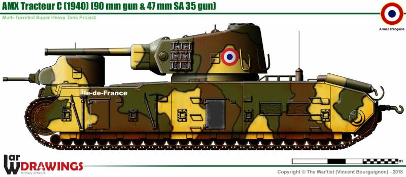 Сверхтяжелые танки Франции: межвоенный провал танка, танков, Tracteur, проекта, Первый, вариант, армии, Экипаж, получил, также, проект, сверхтяжелого, производства, эксплуатации, машина, более, несколько, стало, бронированием, перед