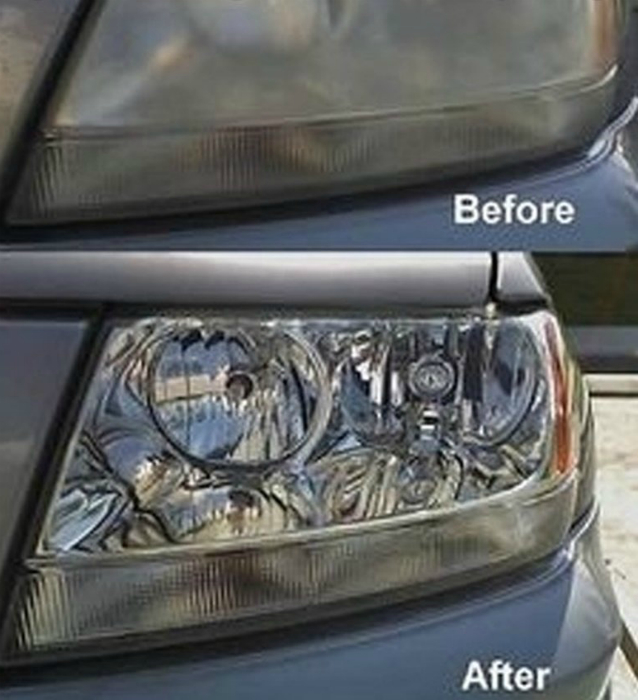 Используйте зубную пасту, чтобы хорошо отмыть фары.