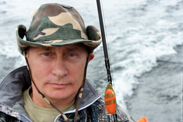Владимир Путин на рыбалке 