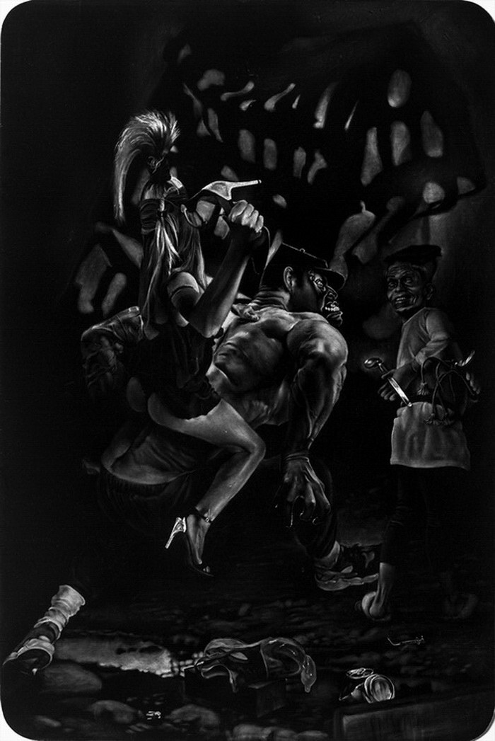 Художник выражает свой внутренний мир с помощью очень странных детальных картин Художник выражает свой внутренний мир с помощью очень странных детальных картин