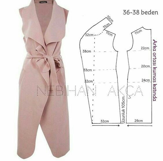 Моделирование удлиненного жилета Моделирование удлиненного жилета женские хобби