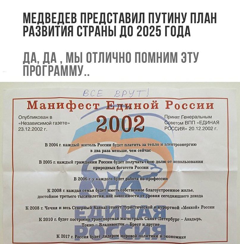 Программный манифест. Манифест Единой России 2002. Планы Единой России 2002. Обещания Единой России в 2002. Меморандум Единой России 2002.