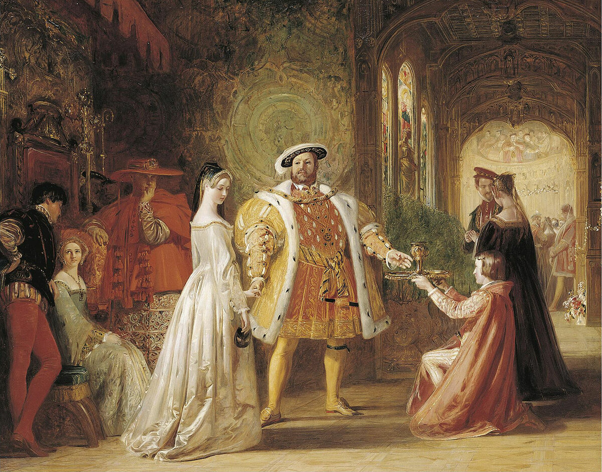 «Первая встреча Генриха VIII с Анной Болейн». Худ. Дэниел Маклайз (1836)