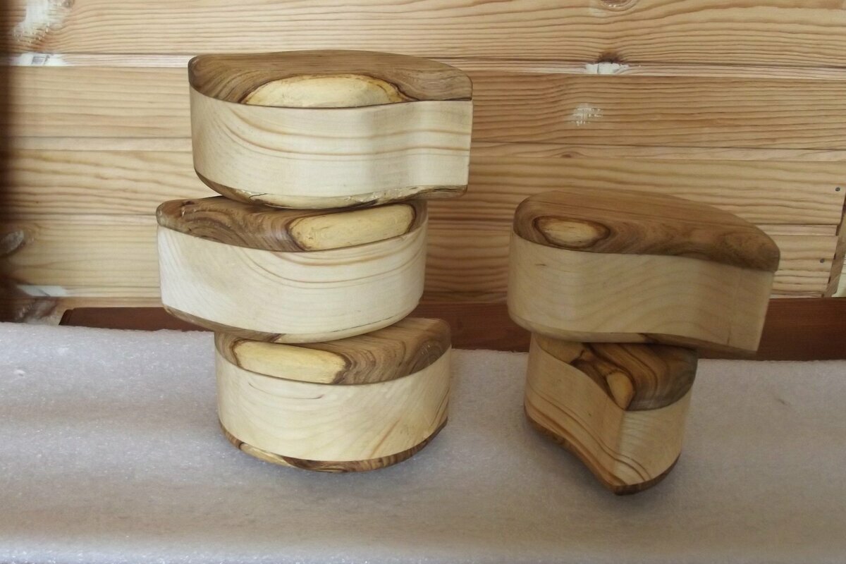 Маленькие шкатулки из пихты и ореха на ленточной пиле самоделкин