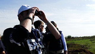 Наблюдатели ОБСЕ в Донецкой области. Архивное фото