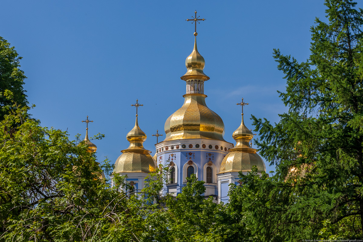 Маршрут выходного дня. Киев, часть 1 собор, Михайловского, монастыря, площадь, барокко, Бессарабский, рынок, Софийский, собора, первым, Независимости, построенный, украинского, стиле, Михайловский, колокольню, Колокольня, половине, первой, церковью