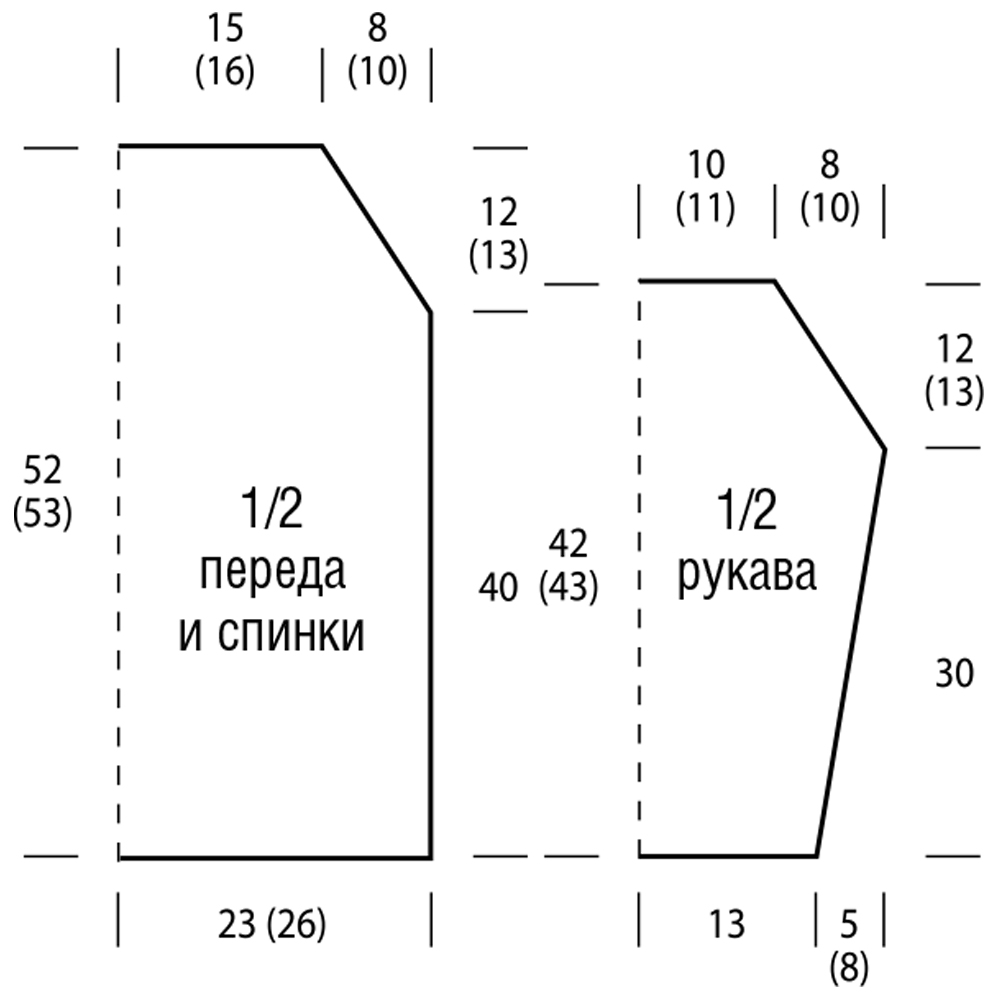 Реглан сверху выкройки