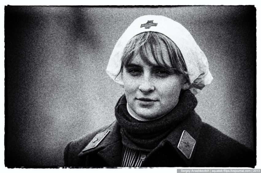 реконструкция, война, взгляд, девушки, женщины