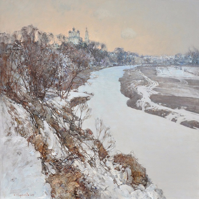 Зима у нас суровая, но до чего же хороша! Художник Коротков Валентин живопись
