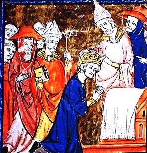 Римский папа Лев III возлагает императорскую корону на голову Карла Великого