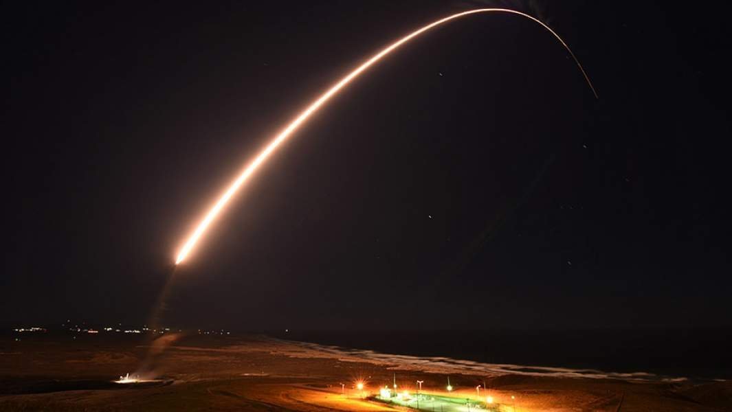 Испытательный пуск американской межконтинентальной баллистической ракеты Minuteman III