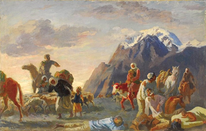 С. Чуйков. Бегство повстанцев в Китай. 1936 г. / репродукция/Родина