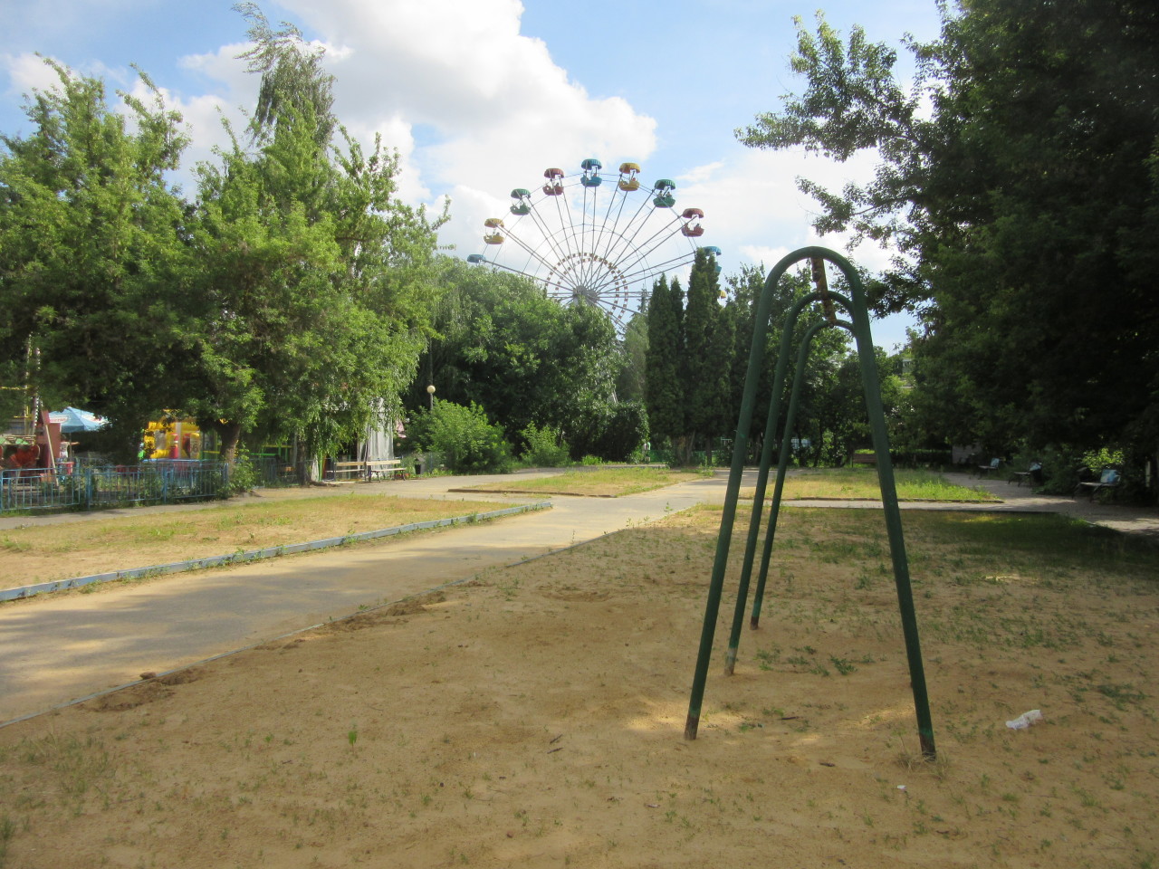 Орёл. Чуть более ста лет...Прогулка 10 (часть 2) парка, парке, города, городской, театр, здание, Горького, кустарники, городского, деревьев, много, площадь, очень, общественности, кустарников, деревья, неоднократно, назад, аттракционы, большой