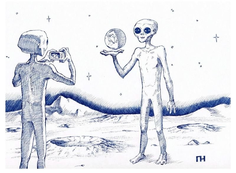 Инопланетяне кто они рисунки, юмор