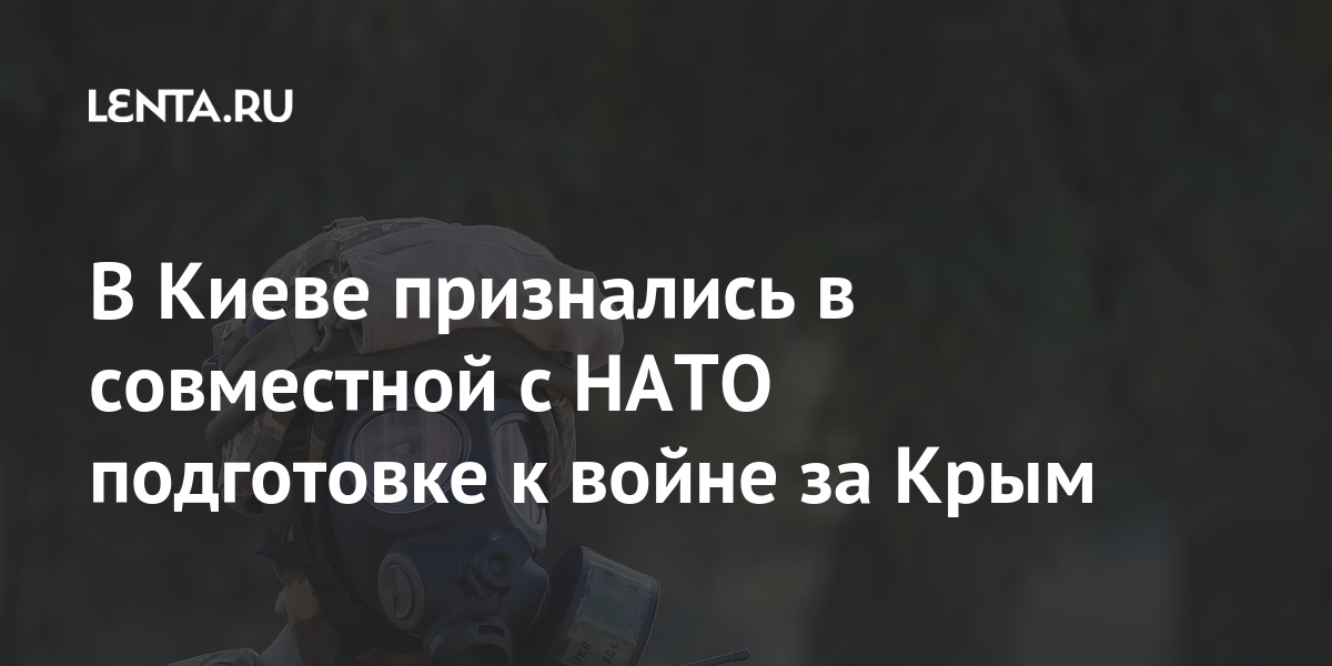 В Киеве признались в совместной с НАТО подготовке к войне за Крым Бывший СССР