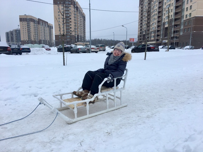 Санки из труб ПВХ для ребенка самоделкин