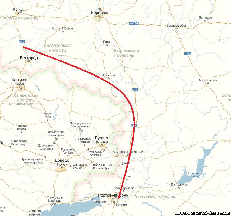 Карта жд дороги москва ростов на дону