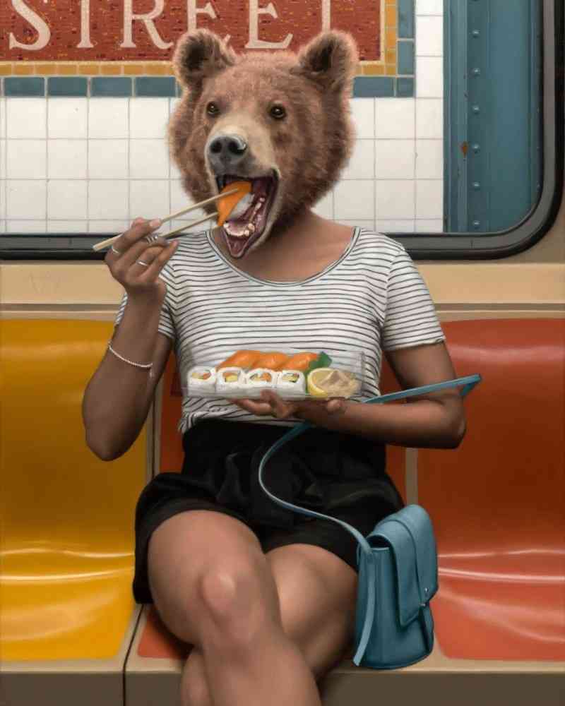 “Bear Necessities”. Matthew Grabelsky. oil on canvas