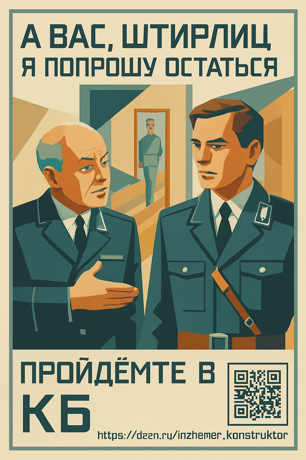 А вас Штирлиц я попрошу остаться, пройдемте в КБ. Но какова стоимость моего времени, если дедлайн уже за горизонтом? (Из к/ф 