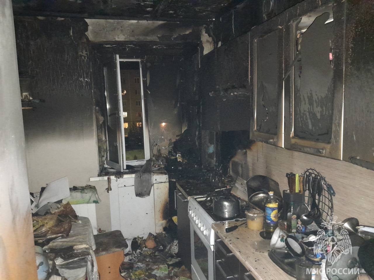 В Тверской области в жилом доме загорелась кухня