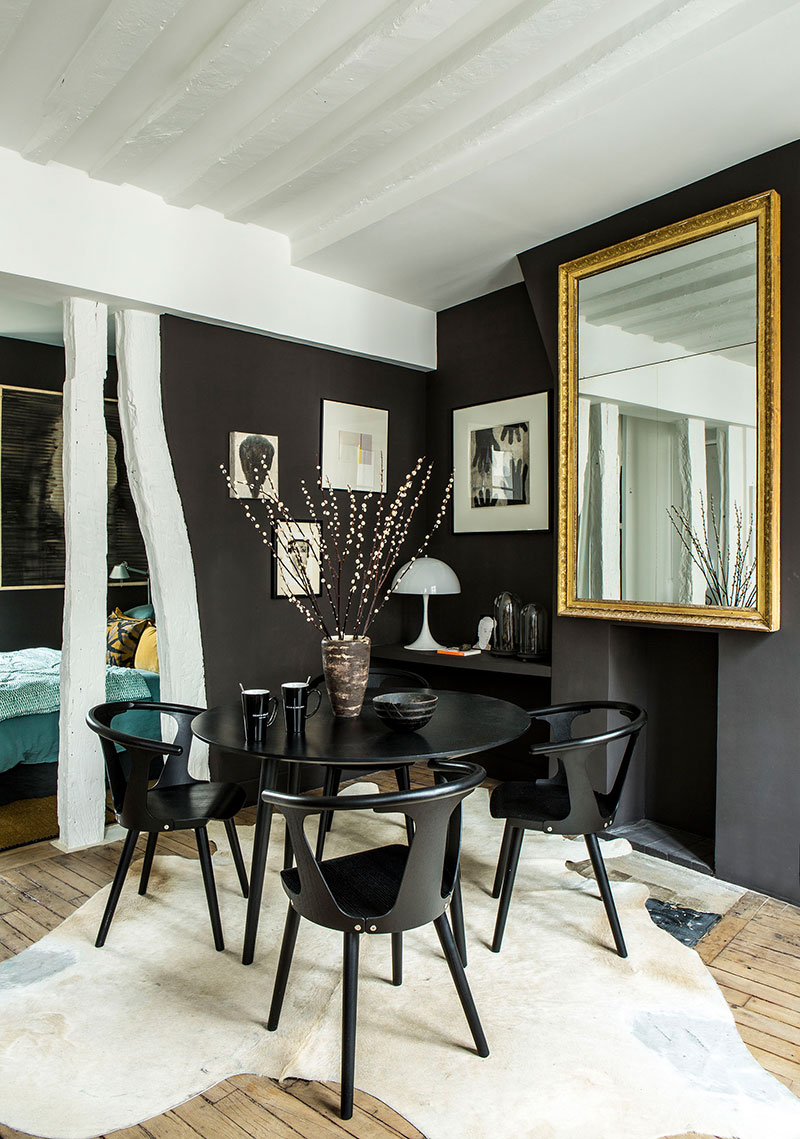 Прекрасный дизайн небольшой творческой квартиры в Париже интерьер и дизайн,квартира,Париж,французский стиль