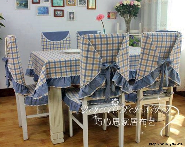 Скатерти и чехлы на стулья для кухни 