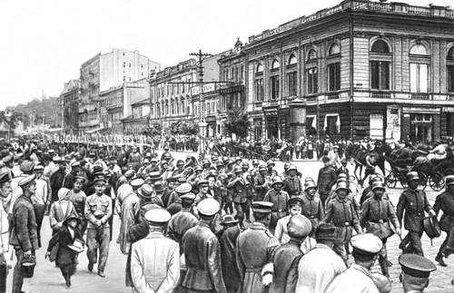 Германские интервенты вступают в Киев. 1 марта 1918
