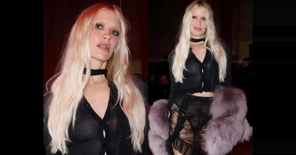 Неделя моды в Милане: Елена Перминова в прозрачной юбке посетила показ Blumarine