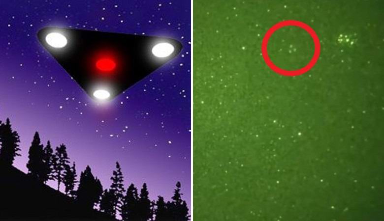 Треугольный НЛО засекли в ночном небе над США