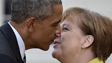 Канцлер Германии Ангела Меркель и президента США Барак Обама