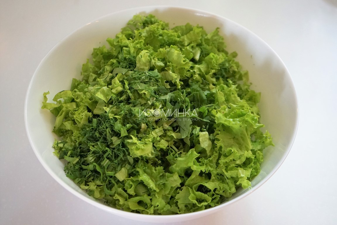 Витаминный зеленый салат салаты