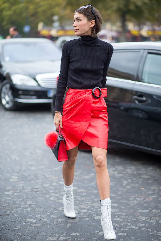 Красная юбка — яркая деталь для настоящей модницы лучшее,мода,модные советы,Наряды