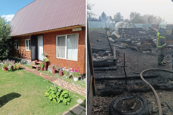 Владельцы сгоревших дач в Озёрске остались без домов и денег