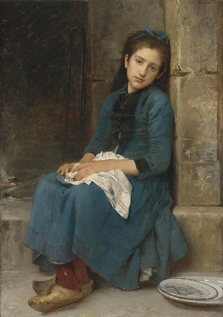 Задумчивая девушка (Невинность) (Pensive Girl (Innocence)).(1904). Автор: Leon Bazile Perrault.