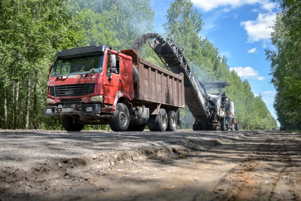 На трассе Шацк – Касимов дорожники приступили к укладке асфальта