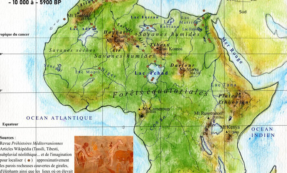 8000 лет назад вся Африка была зеленой и песка не было. Карта мест, где могут быть скрыты следы цивилизаций Культура