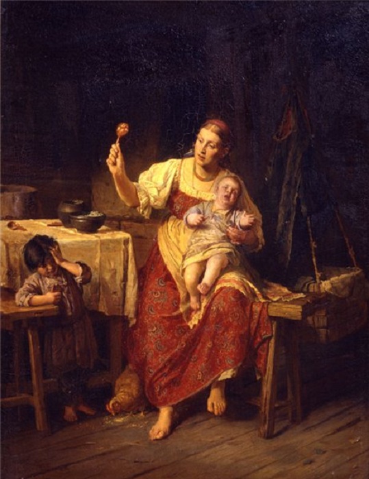 «Мачеха». (1874). Автор: Фирс Журавлев.