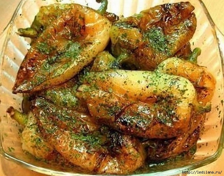 Быстрый перец с чесноком