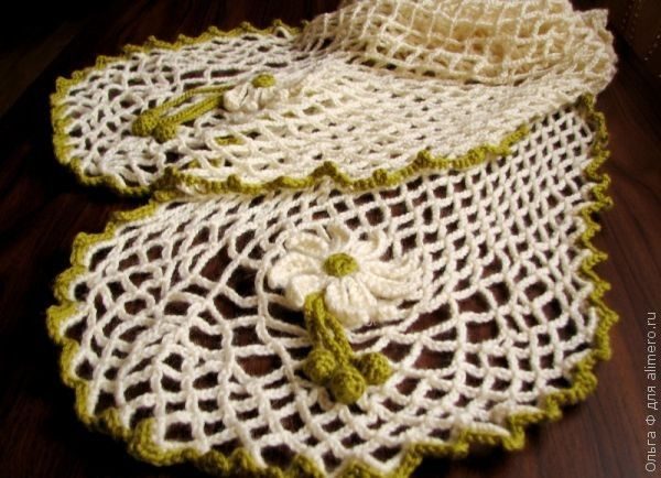 Ажурный шарф крючком