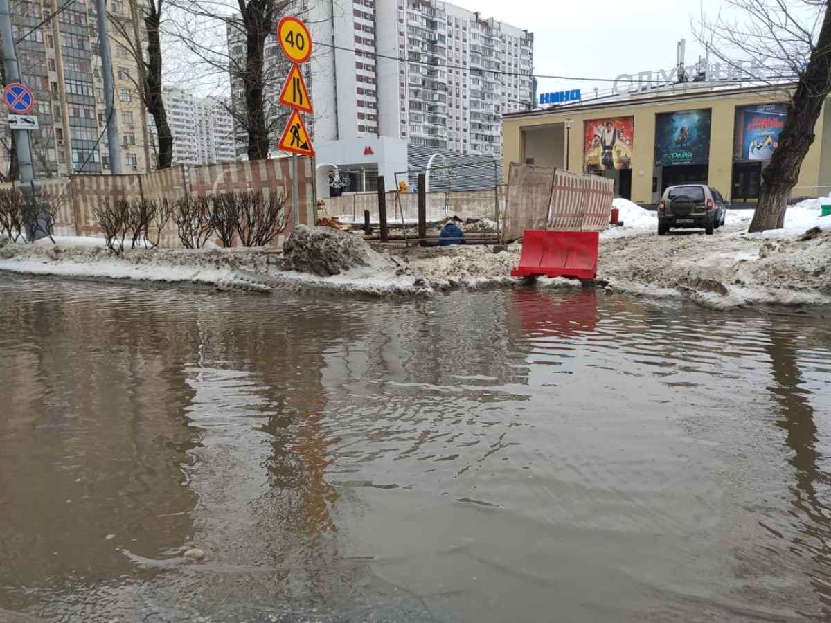 Москва тонет из-за резкой оттепели - видео