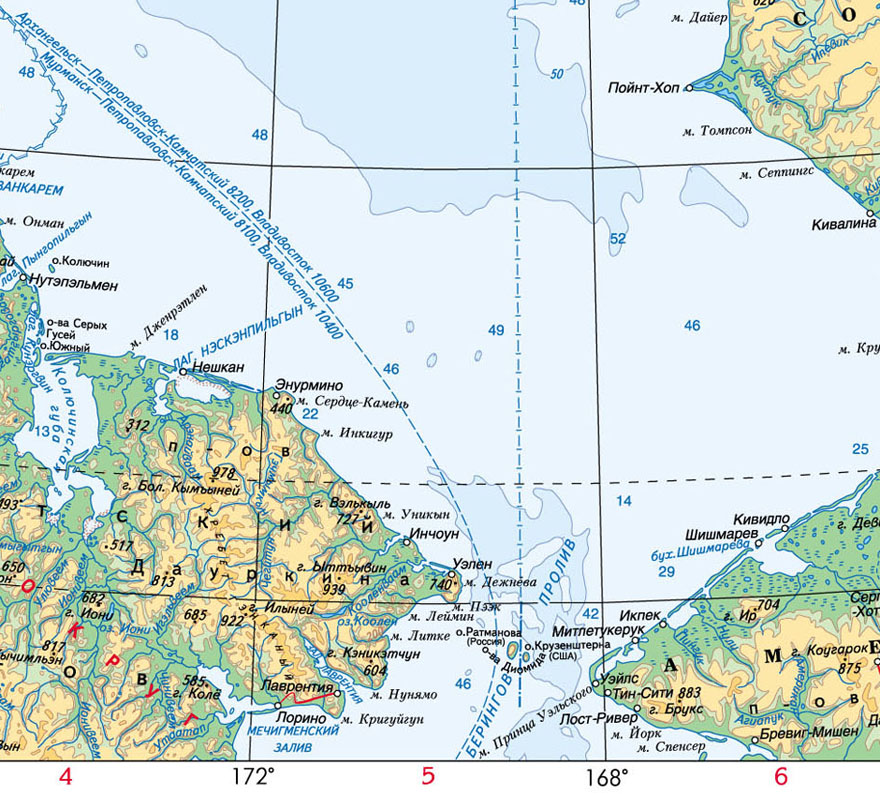 Сколько километров от чукотки до америки. Беринговый пролив на карте. Берингов пролив на карте. Карта Берингов пролив и Чукотка. Берингов пролив на физической карте.