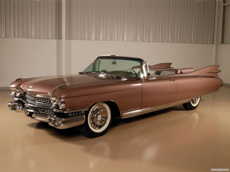 Cadillac Eldorado Biarritz Convertible 1959 года. Представительский автомобиль выпускался вплоть до 2002 года. олдтаймер, ретро автомобили