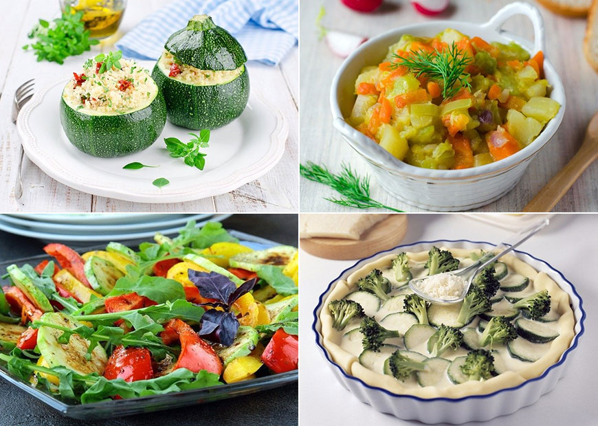 Блюда из овощей - наилучшие рецепты из вкусных кабачков