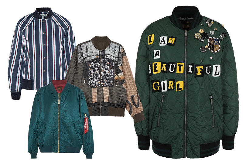 Куртки-бомберы, Kenzo; Vetements; Alexander Terekhov; Dolce & Gabbana (ЦУМ) Как это носить? Спортивный шик в весеннем гардеробе. Куртки-бомберы, Kenzo; Vetements; Alexander Terekhov; Dolce & Gabbana (ЦУМ)