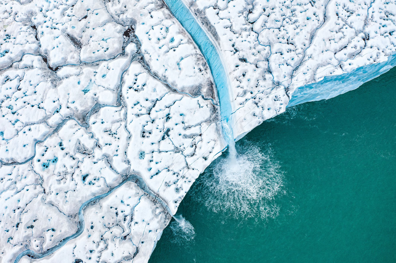 Таяние ледяных шапок на архипелаге Шпицберген